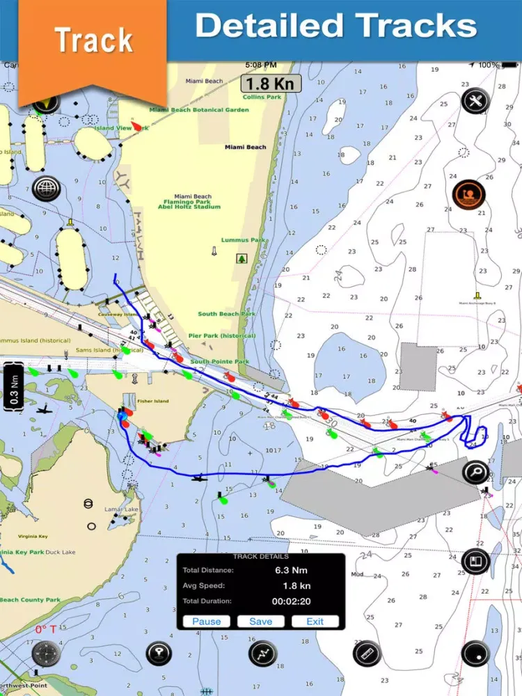 Isola Del Giglio Boating Chart iPad 应用截图