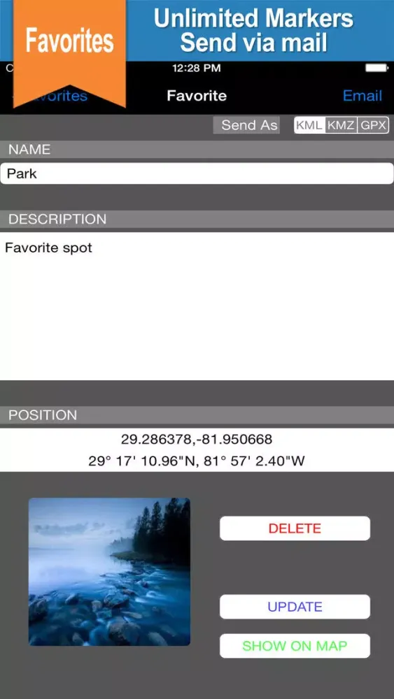 Itasca offline GPS chart for lake and park trails Screenshots