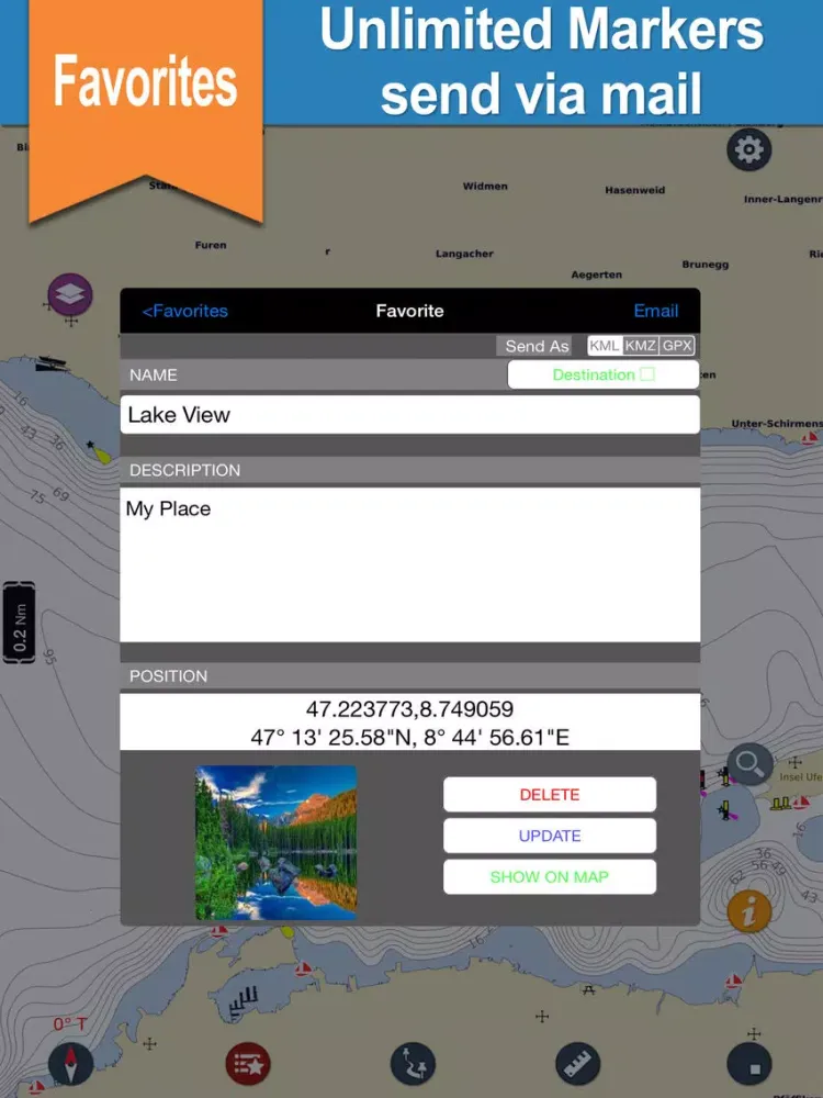 Capturas de tela do Kentucky & Barkley offline lake and park trails iPad 