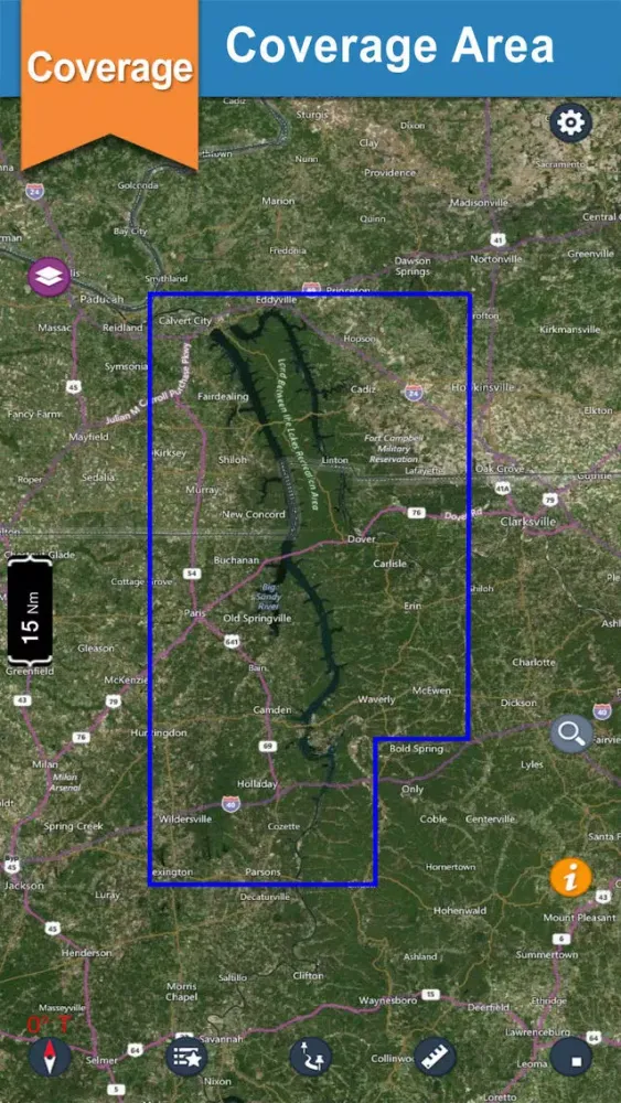Capturas de tela do Kentucky & Barkley offline lake and park trails