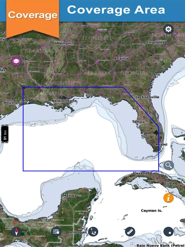 Florida Keys to Texas charts iPad  Screenshots