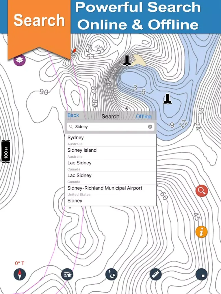 Lake Sidney Lanier gps offline chart for boaters iPad  Screenshots