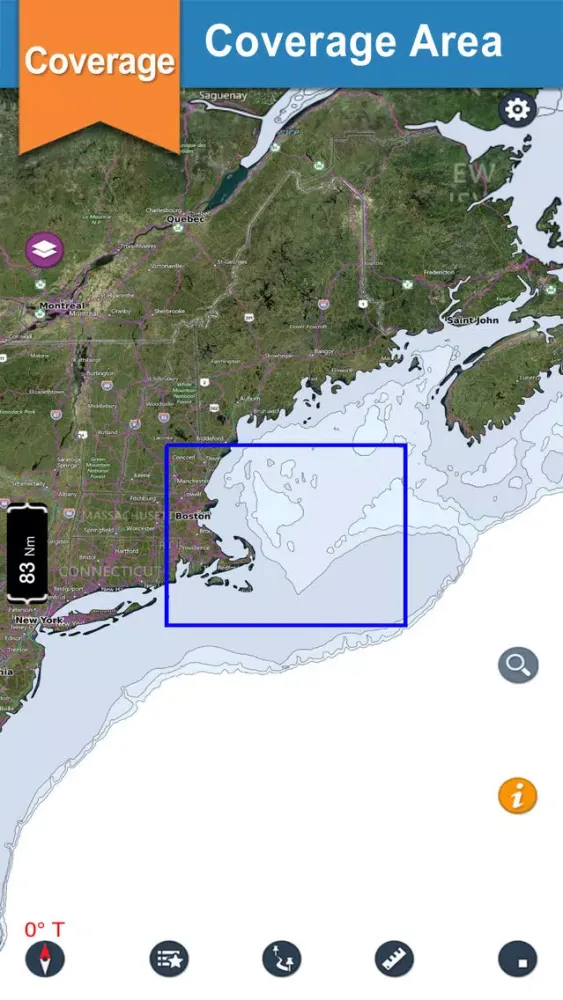 Massachussetts offline nautical chart for cruising 스크린샷