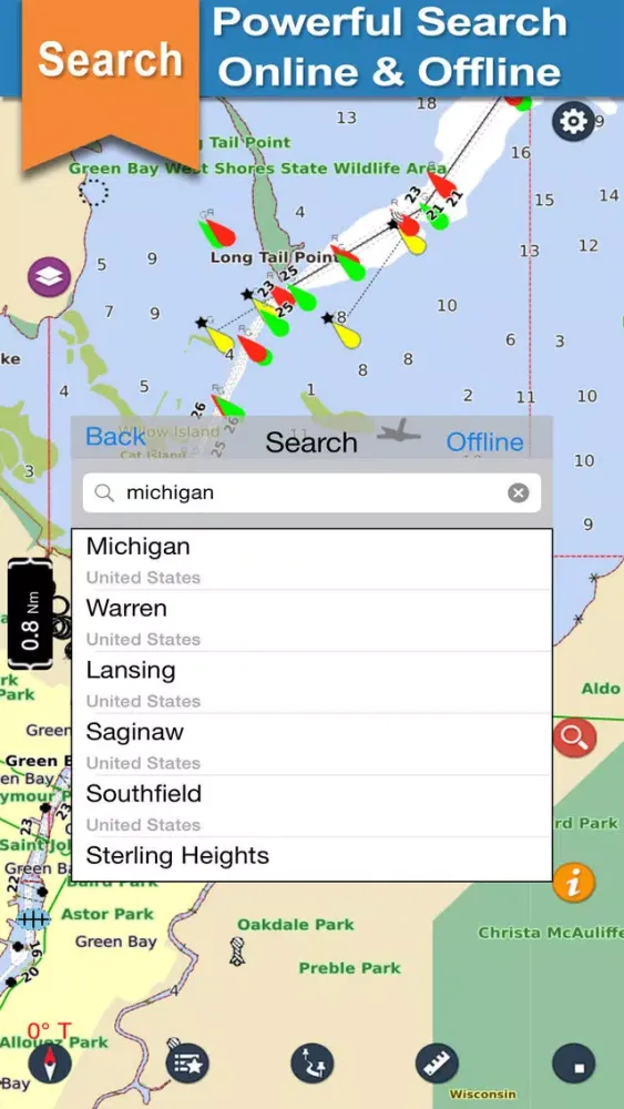 Michigan Lake offline nautical chart for boaters Screenshots