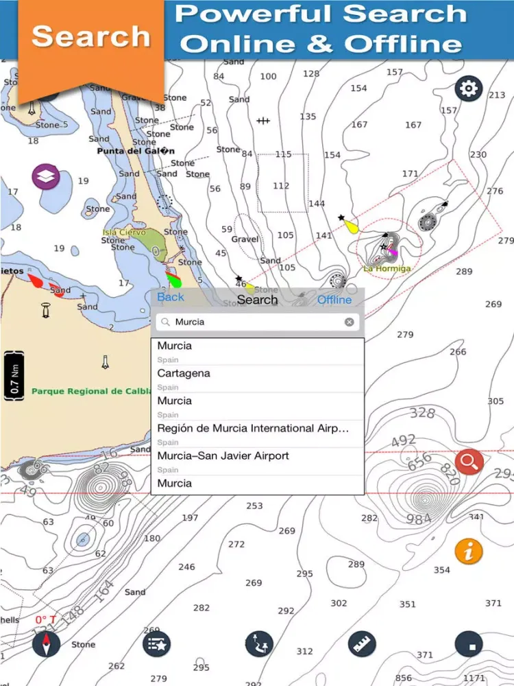 Ảnh chụp màn hình của Marine Murcia Boating Charts iPad 