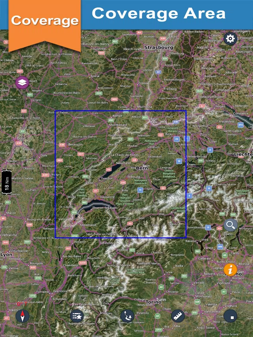Neuchatel & Morat Lake offline nautical sail chart iPad  سکرین شاٹس