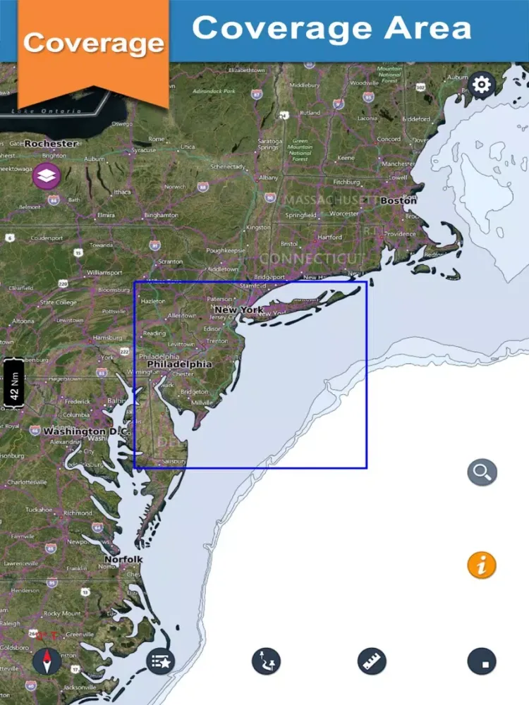 Zrzuty ekranu New Jersey Charts For Sailing iPad 