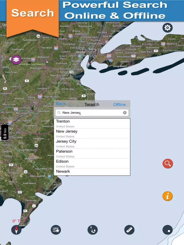 Zrzuty ekranu New Jersey Charts For Sailing iPad 