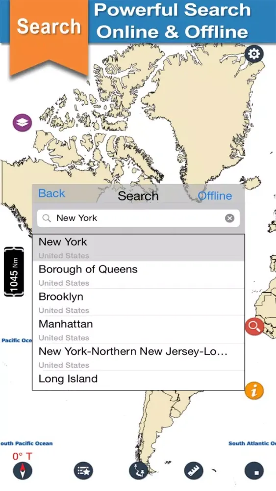 Ảnh chụp màn hình của New York - Nantucket boating offline fishing chart