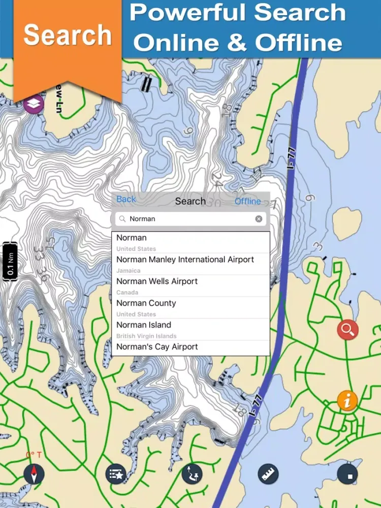 Ảnh chụp màn hình của Lake Norman gps offline nautical charts iPad 