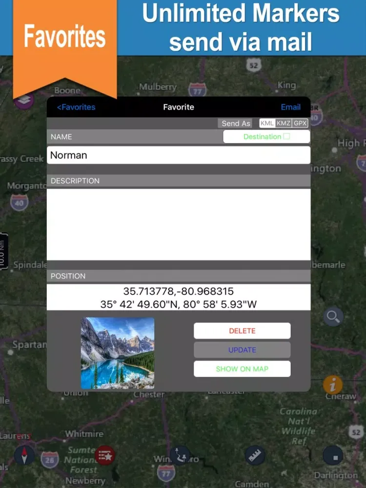 Ảnh chụp màn hình của Lake Norman gps offline nautical charts iPad 
