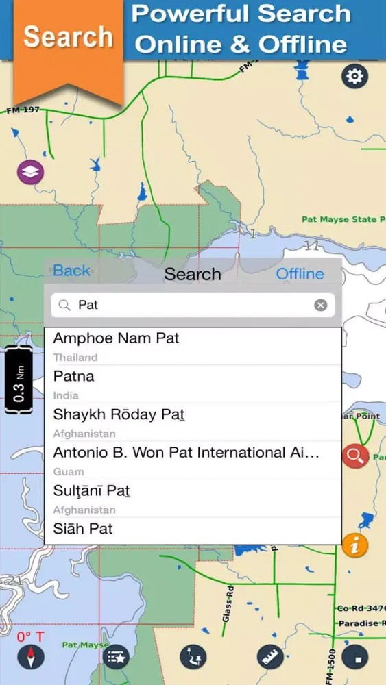 Pat Mayse GPS offline chart for lake & park trails স্ক্রিনশট
