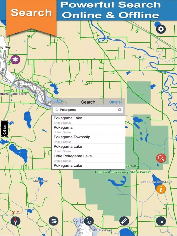 Pokegama lake & Golden Anniversary park gps trails iPad  Ekran Görüntüleri