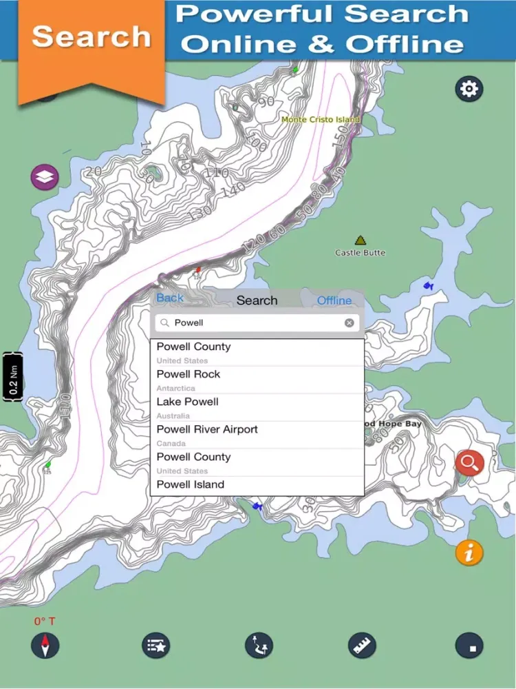 Powell - Glen Canyon N offline lake & park trails iPad  Screenshots