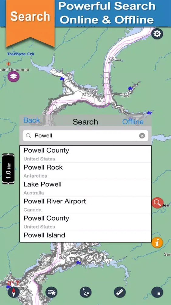 Powell - Glen Canyon N offline lake & park trails Screenshots
