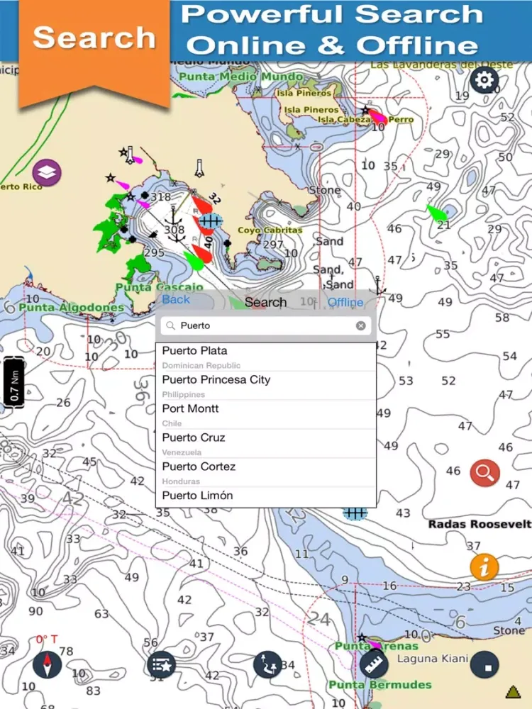Puerto Rico GPS Nautical Chart iPad  Screenshots