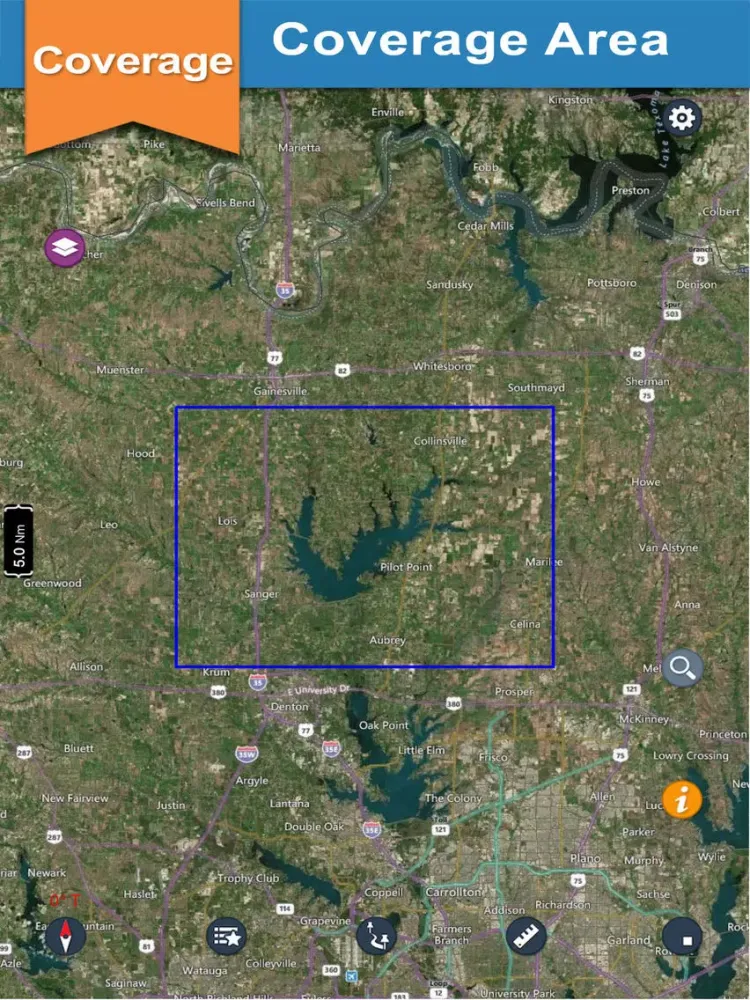 Capturas de tela do Ray Roberts offline chart for lake and park trails iPad 