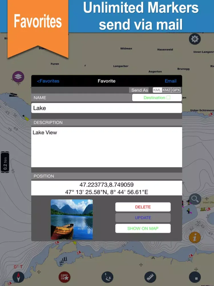 Capturas de tela do Ray Roberts offline chart for lake and park trails iPad 