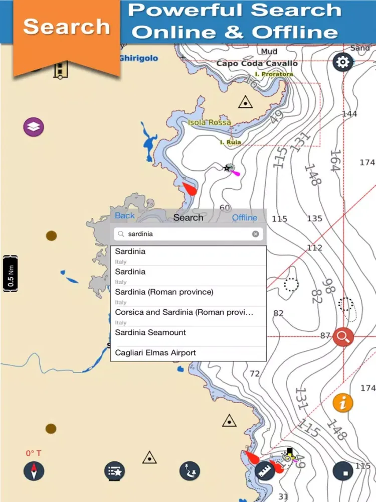 Marine Sardinia Nautical chart iPad  سکرین شاٹس