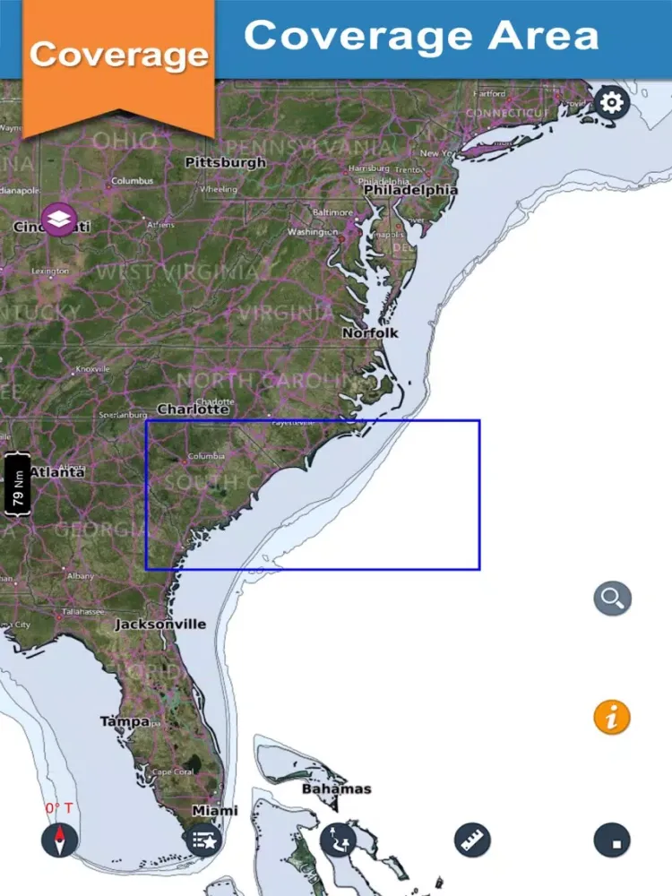 ภาพหน้าจอของ South Carolina Nautical Charts iPad 