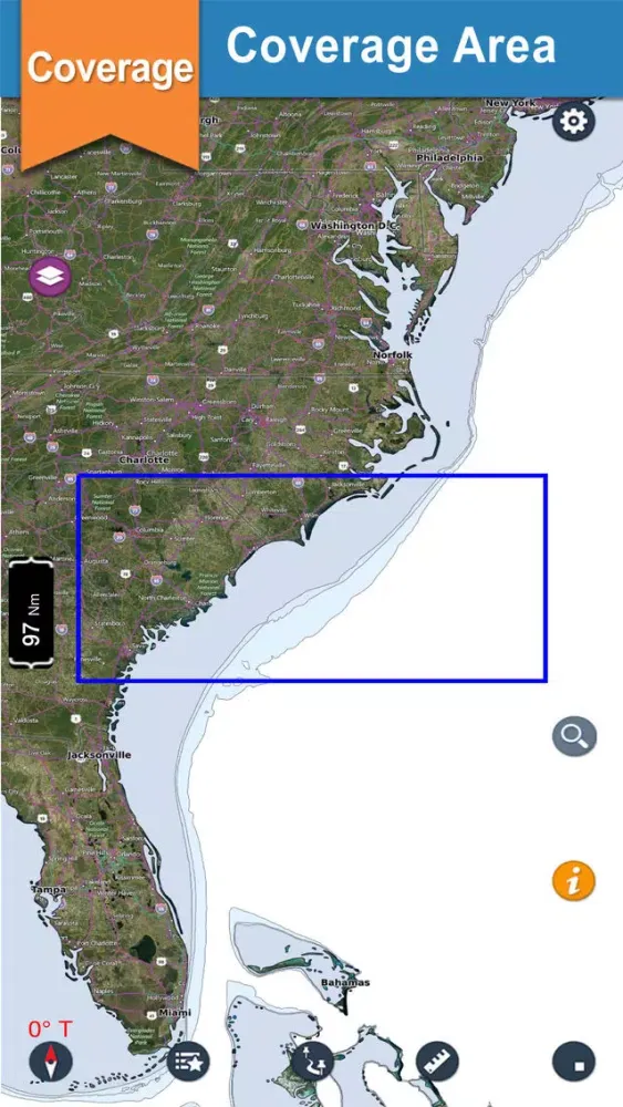 ภาพหน้าจอของ South Carolina Nautical Charts