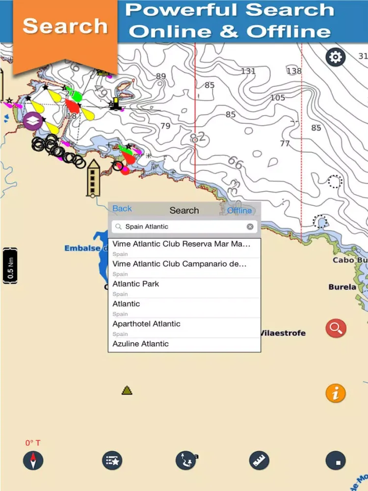 تصاویر Spain Atlantic Nautical Charts iPad 