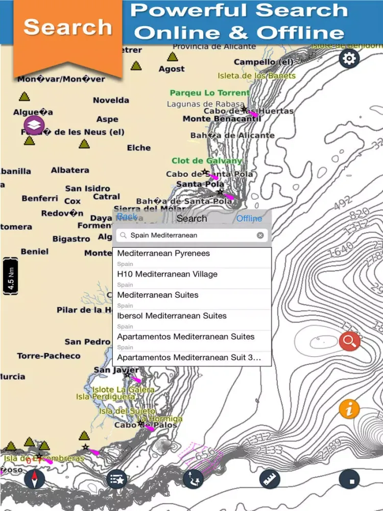 Скриншоты Spain Mediterranean Charts iPad 