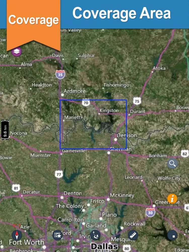Capturas de tela do Lake Texoma gps offline nautical chart for boaters iPad 
