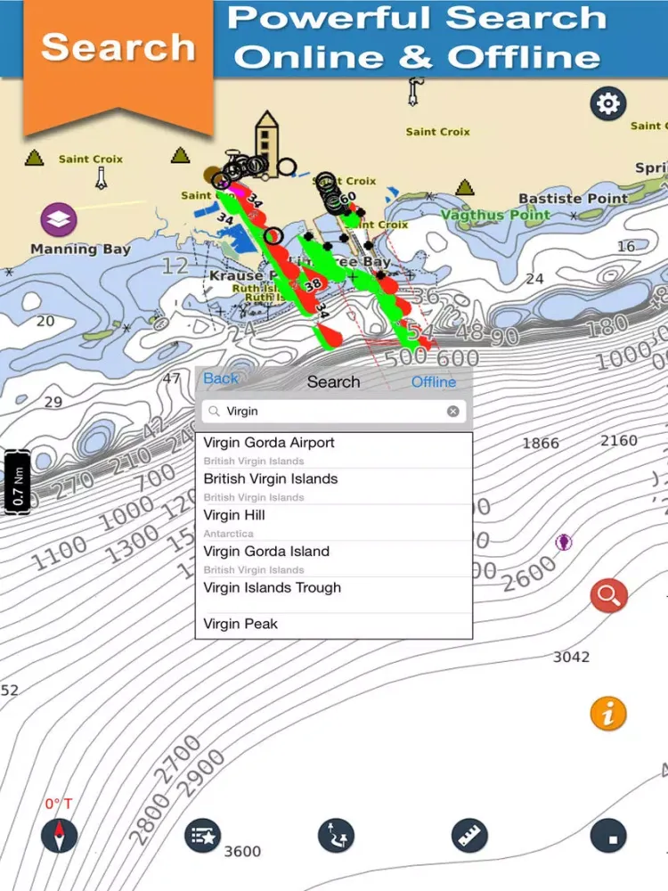 Virgin Island Nautical Charts iPad 應用截圖