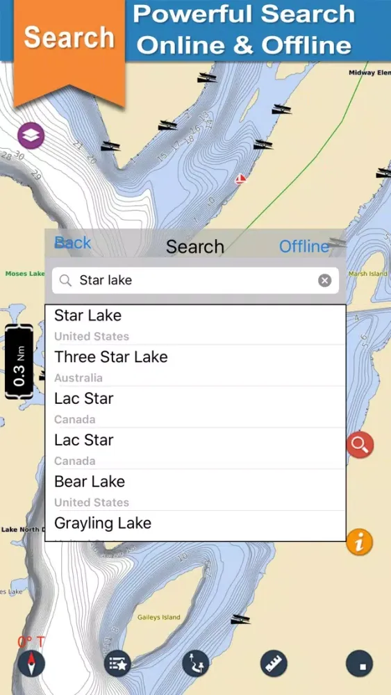 ภาพหน้าจอของ Washington Lakes gps offline nautical chart
