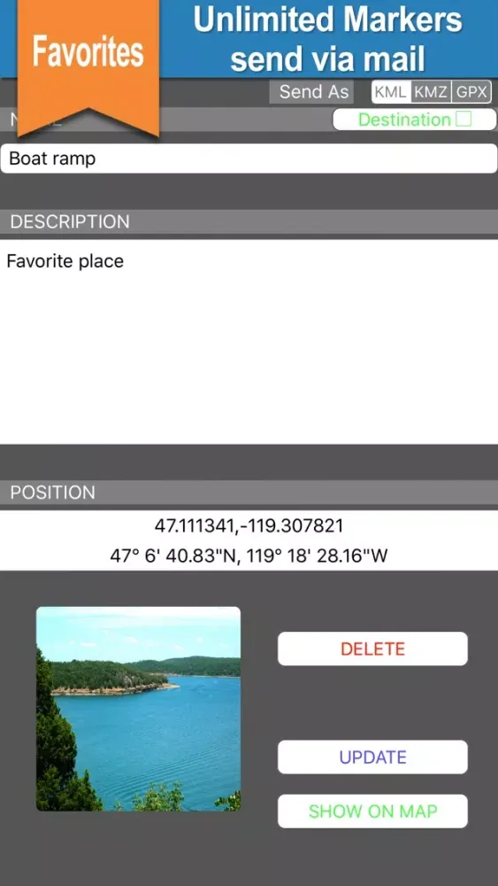 ภาพหน้าจอของ Washington Lakes gps offline nautical chart