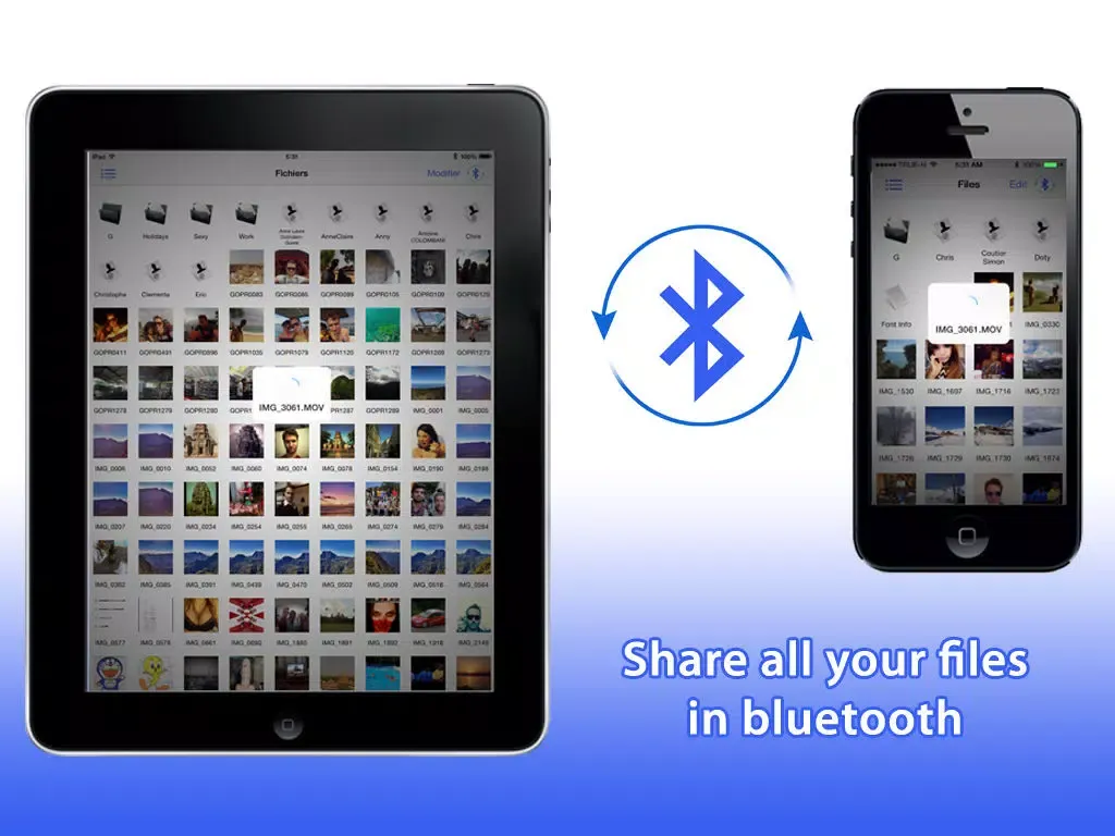 BlueDisk - File manager to share everything in Bluetooth iPad  Ekran Görüntüleri