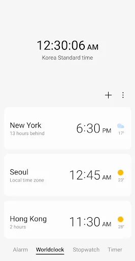 Clock应用截图