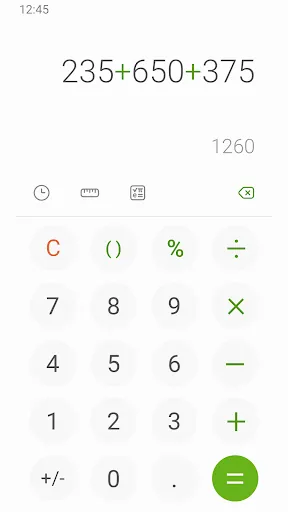 Captures d'écran de Samsung Calculator