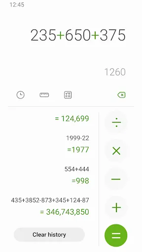 Captures d'écran de Samsung Calculator