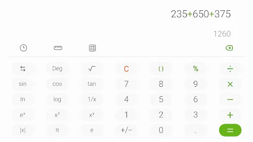 Captures d'écran de Samsung Calculator