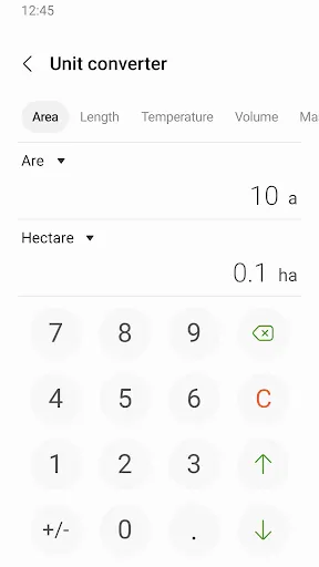 Captures d'écran de Samsung Calculator