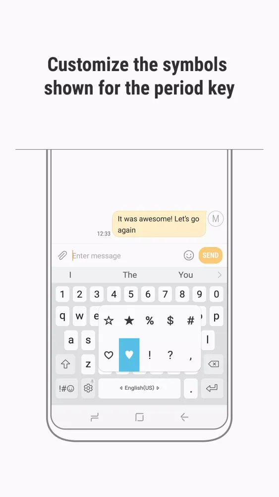 Ảnh chụp màn hình của Galaxy Keyboard