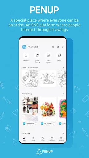 ภาพหน้าจอของ PENUP – Drawing-sharing SNS