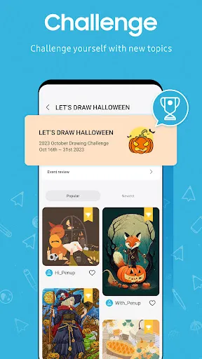 ภาพหน้าจอของ PENUP – Drawing-sharing SNS
