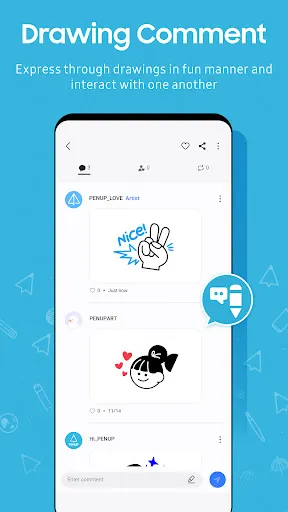 ภาพหน้าจอของ PENUP – Drawing-sharing SNS