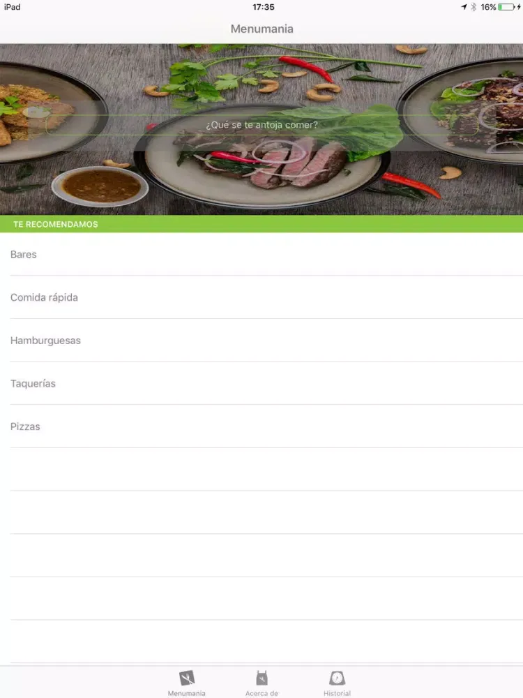 ภาพหน้าจอของ Menumania iPad 