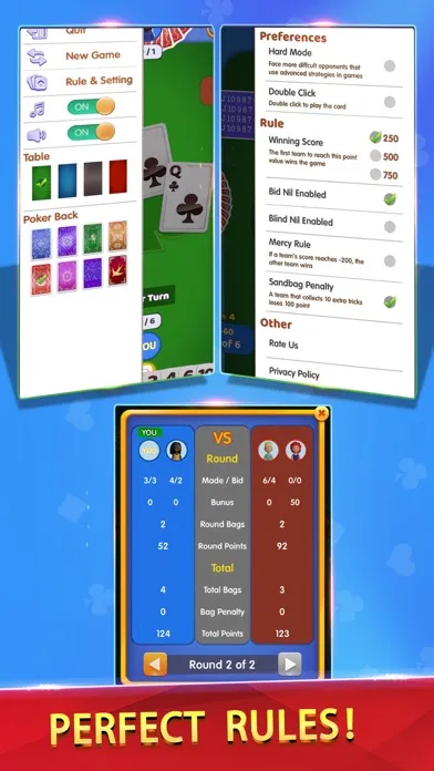Spades Offline - Card Game * Screenshots