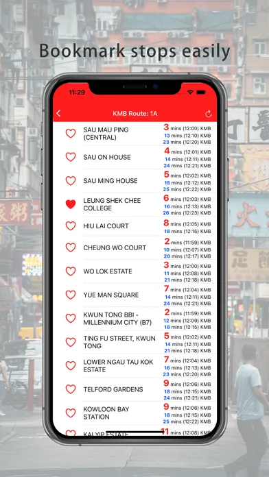 Tangkapan skrin Bus Arrival Time