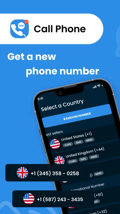 ภาพหน้าจอของ Second Phone Numbers