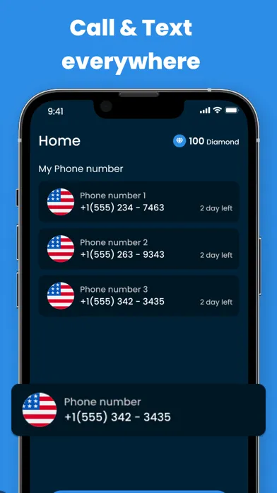 ภาพหน้าจอของ Second Phone Numbers