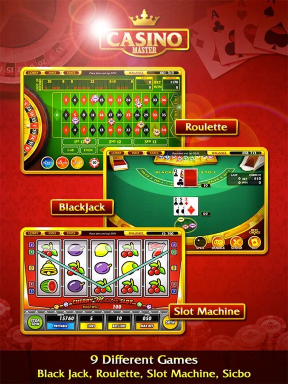 Casino Master - Slots Poker iPad  Screenshots