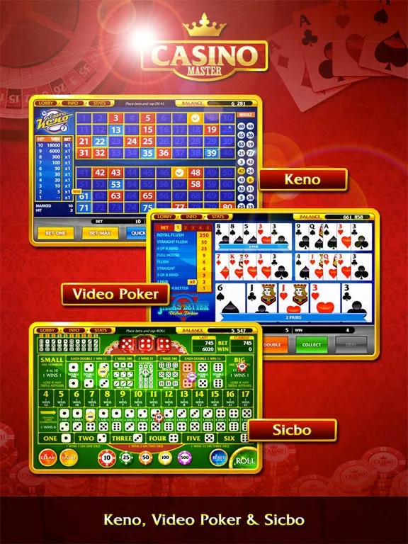 Casino Master - Slots Poker iPad  Screenshots