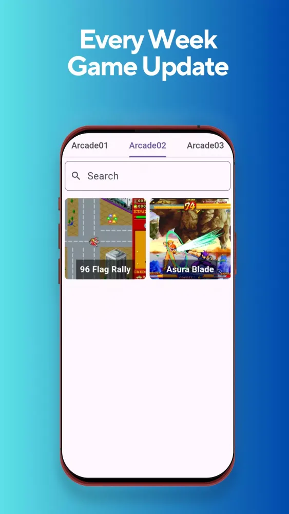 Screenshot di retro arcade game collection