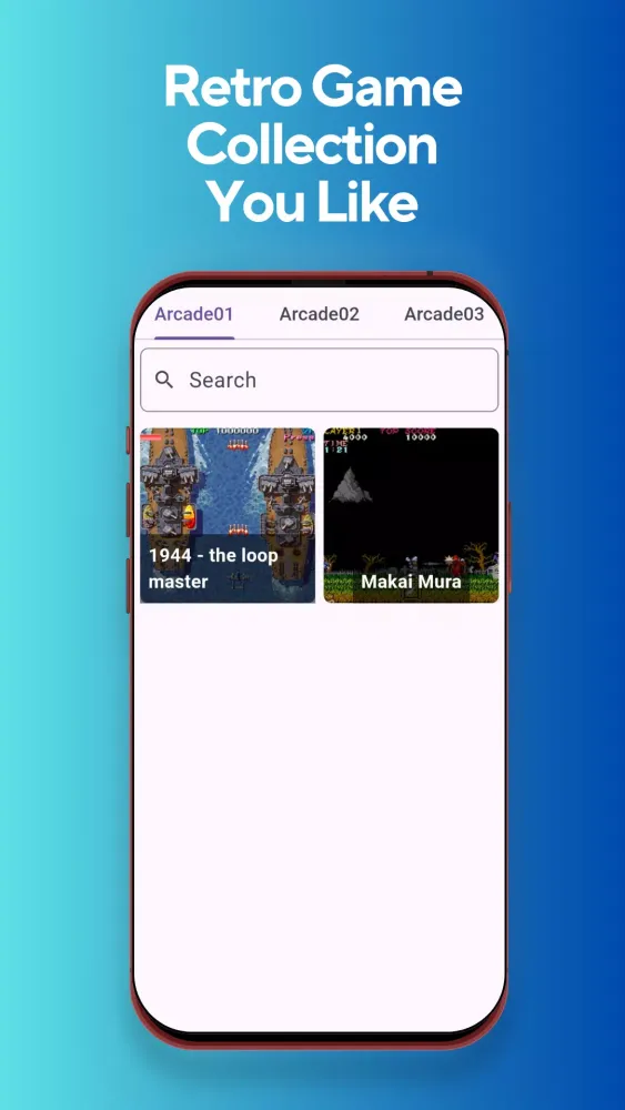 Screenshot di retro arcade game collection